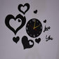 Heart Wooden clock, Laser cut wooden heart wall clock,