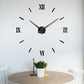 🕰️ Modern Roman Wall Clock – 48x48" | MDF Material 🖤