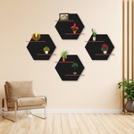 🧱 Hexagon Wall Shelves – Pack of 4 (8x8 Inches Each)