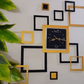 🟨⬛ Modern Geometric Wall Clock – Black & Yellow Acrylic Art | Bold Home Décor Piece 🕒